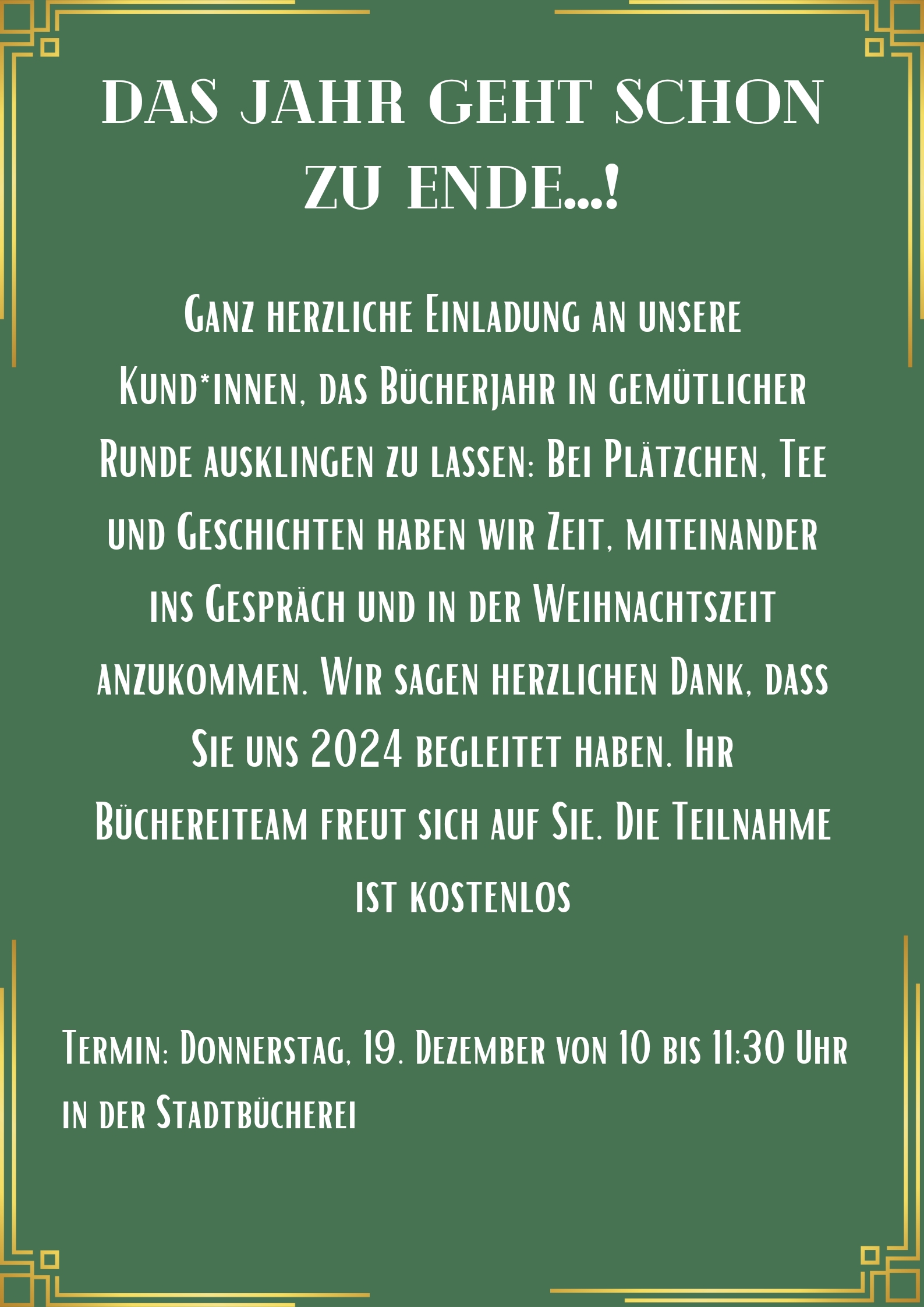 Poster Veranstaltung Jahresausklang