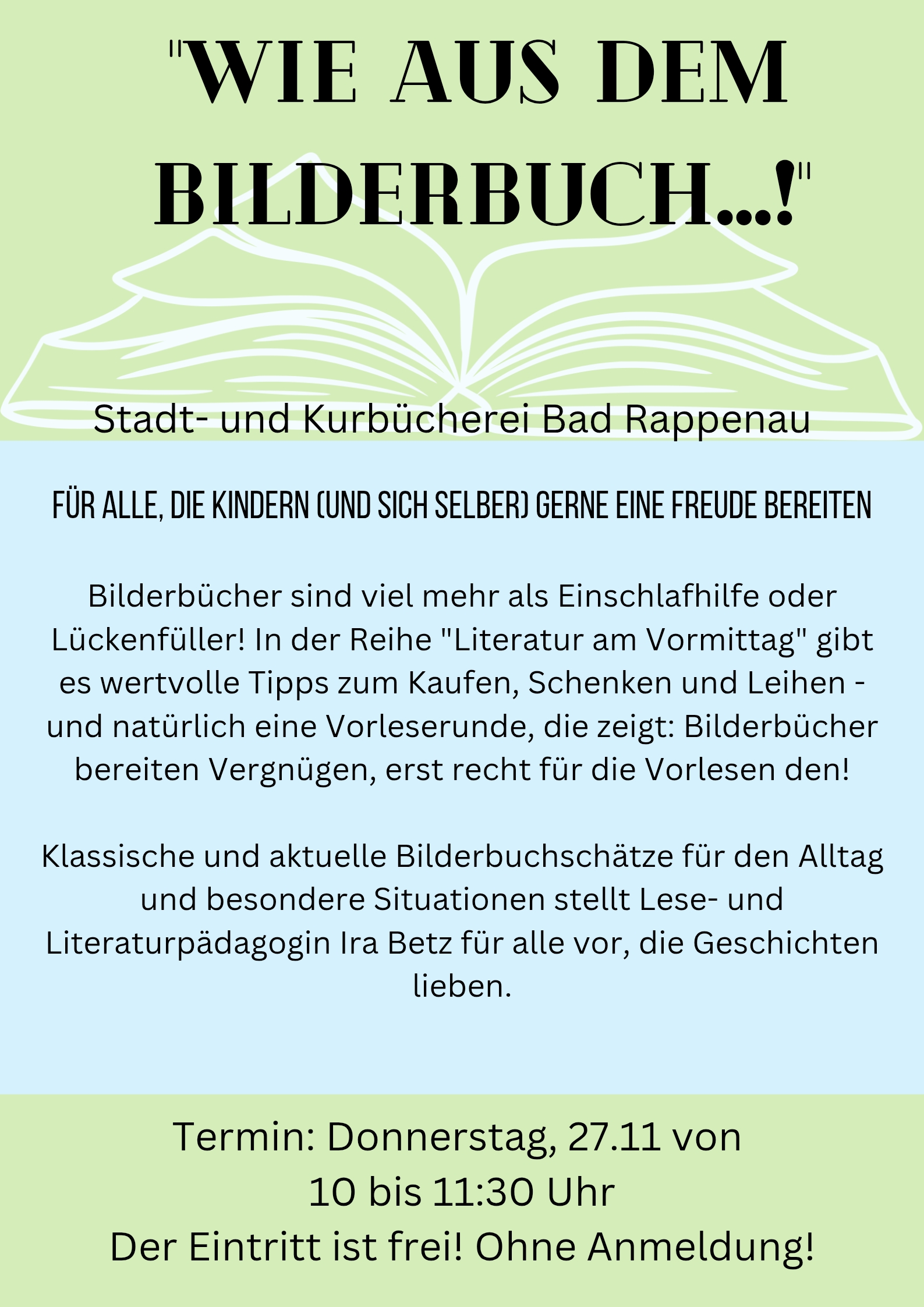 Poster Veranstaltung Wie aus dem Bilderbuch