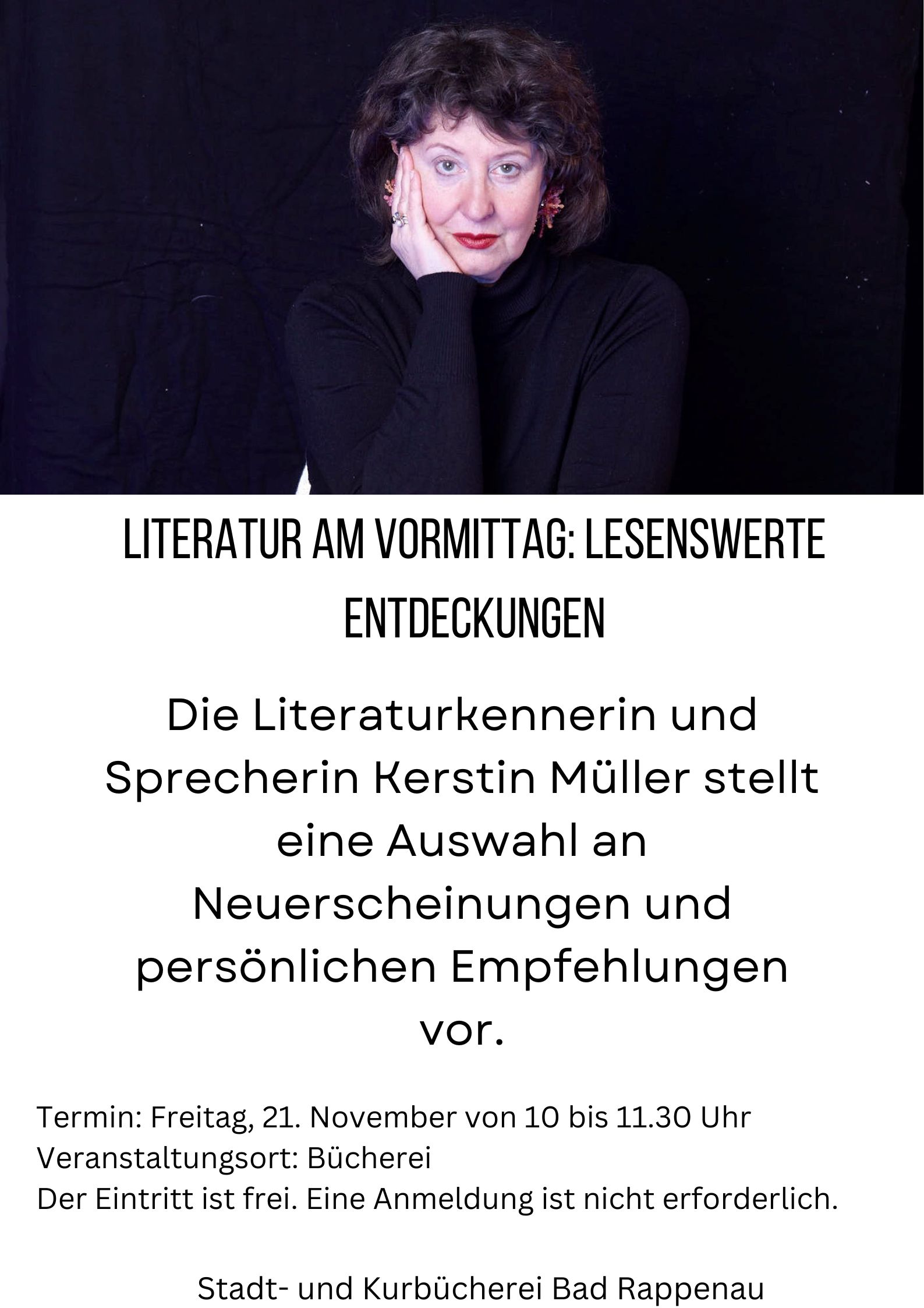 Poster Veranstaltung Bücherschau mit Kerstin Müller