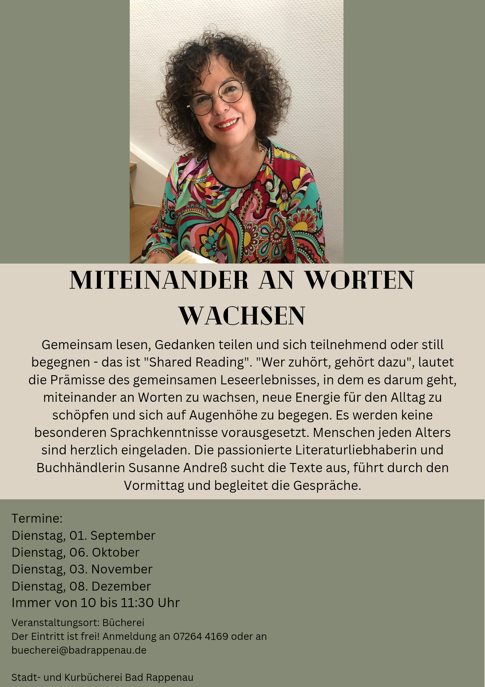 Poster Veranstaltung Shared Reading